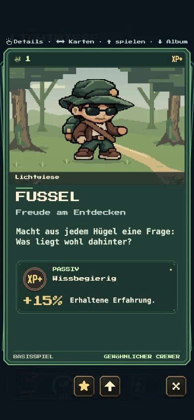 Vorderseite der Sammelkarte von Fussel