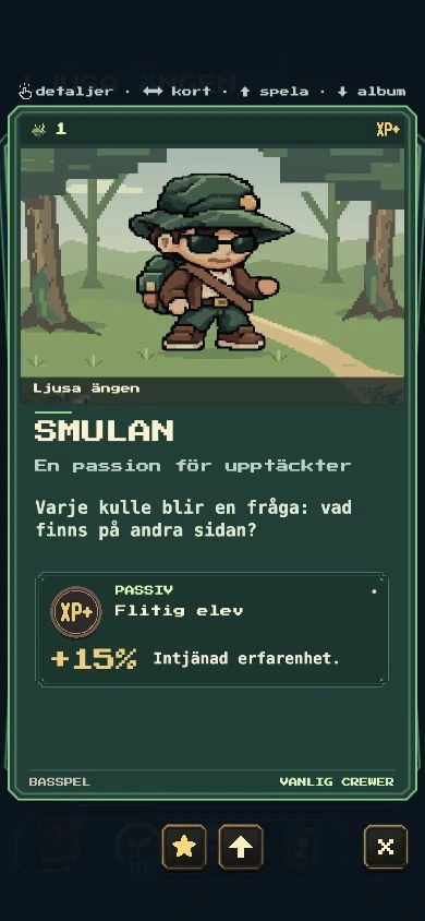 Framsidan av Smulans samlarkort